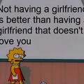 Not having a girlfriend is better than having a girlfriend that does not love you
