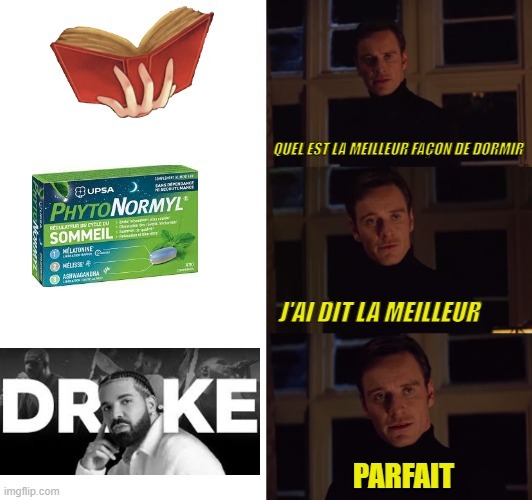 dormir sur du Drake - meme