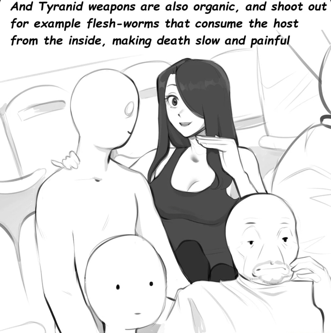 Tyranid weapons said internal suffering only - meme