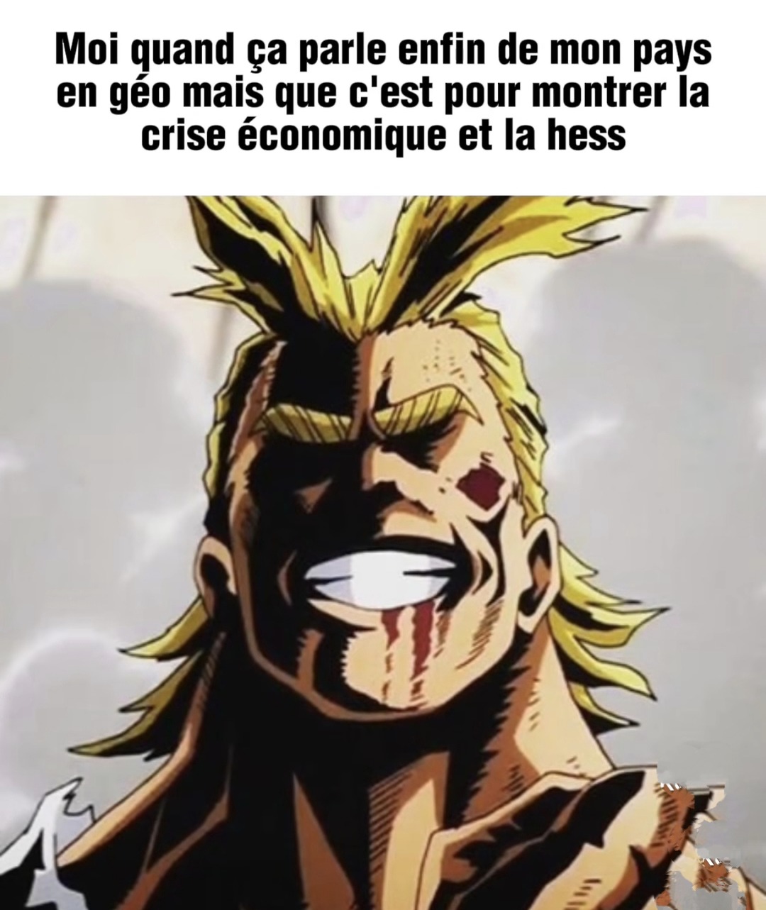quand on parle enfin de mon pays en géo mais juste pour la misère - meme