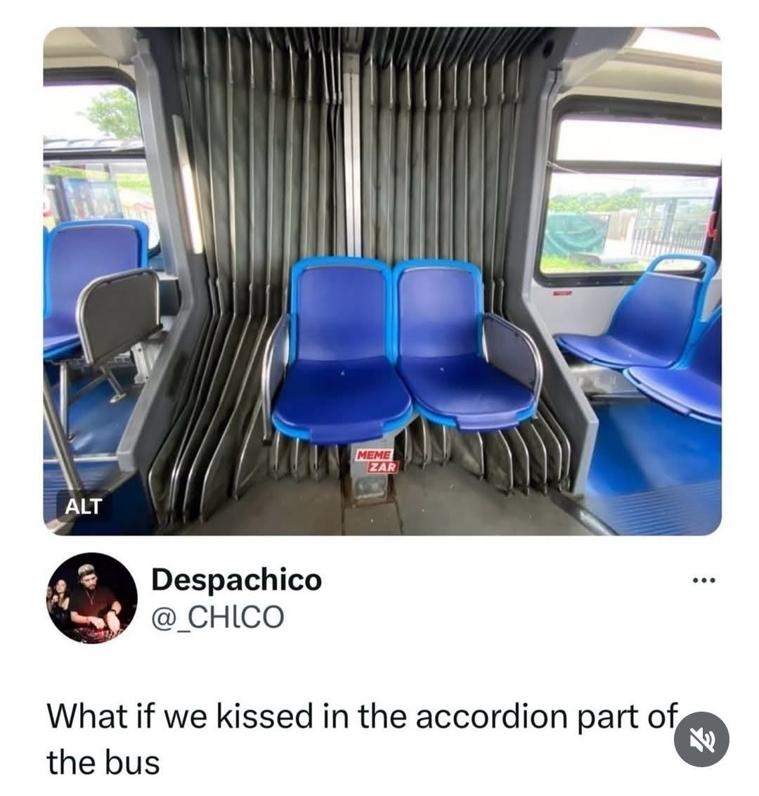 What if we kissed in the bus accordion - meme