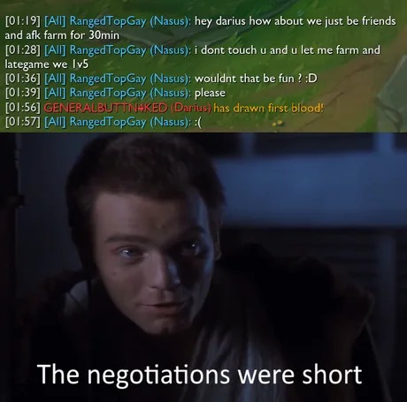 negotiations were short - meme