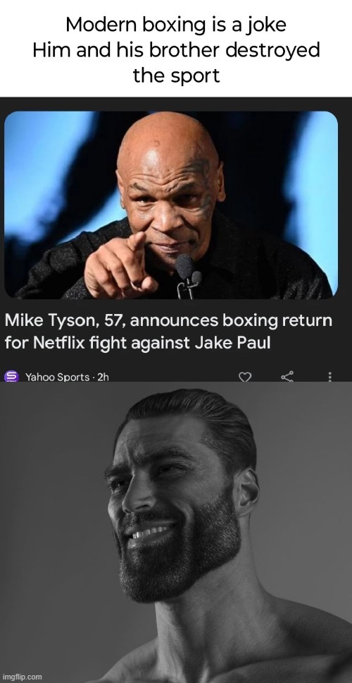 Mike Tyson return against Jake Paul meme