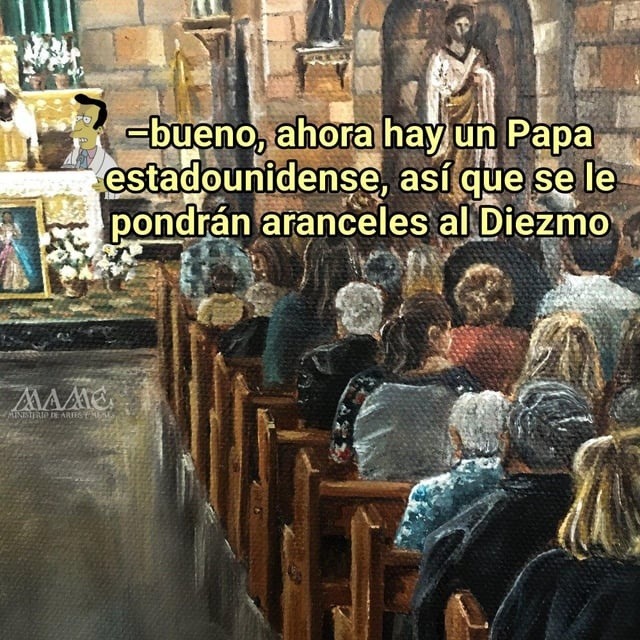 Nuevo Papa gringo, prepárense pa pagar aranceles al diezmo - meme