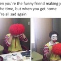 Clown friend meme