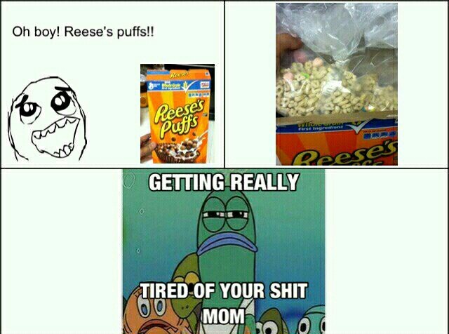 Third comment gets Reese's Puffs! - meme