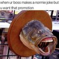 When your boss makes a normie joke but you want that promotion