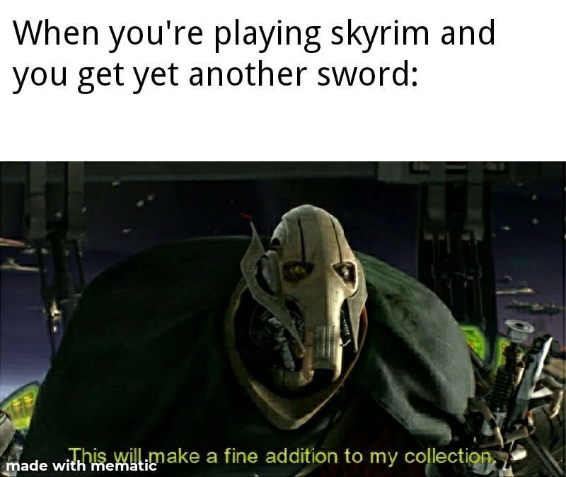 Skyrim swords - meme
