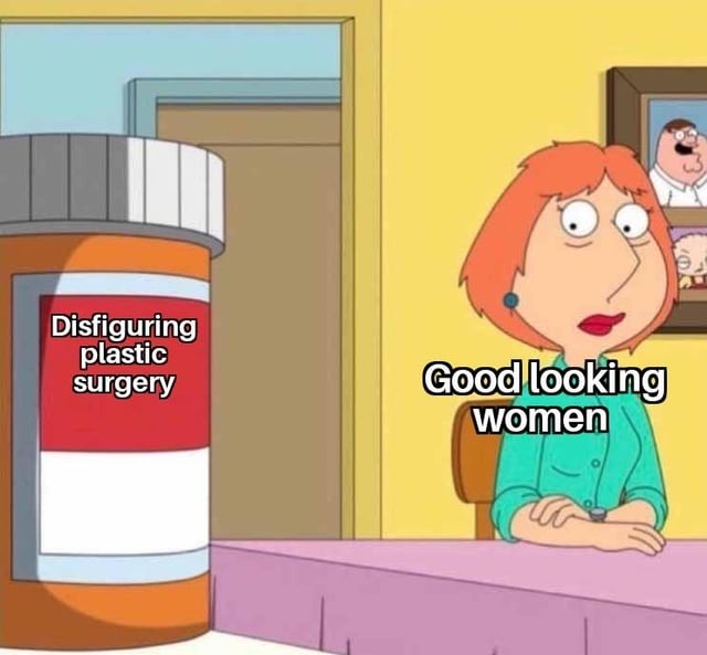 Plastic surgery plot twist: why fix what wasn’t broken? - meme