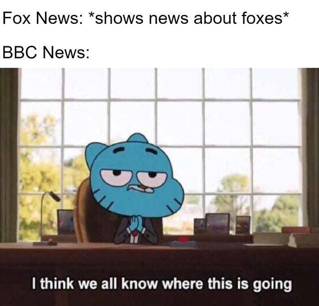 Fox vs BBC news - meme