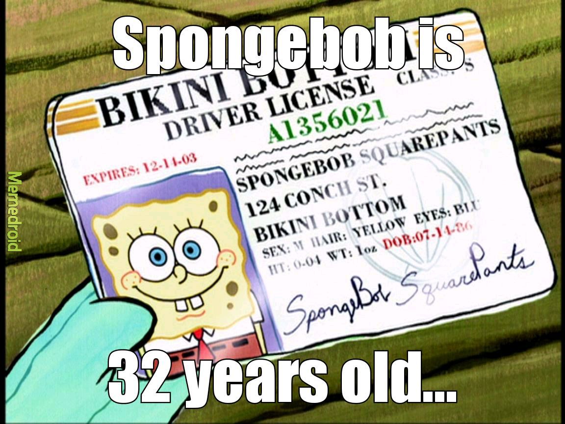 Happy bday spongebob 2 days ago - meme