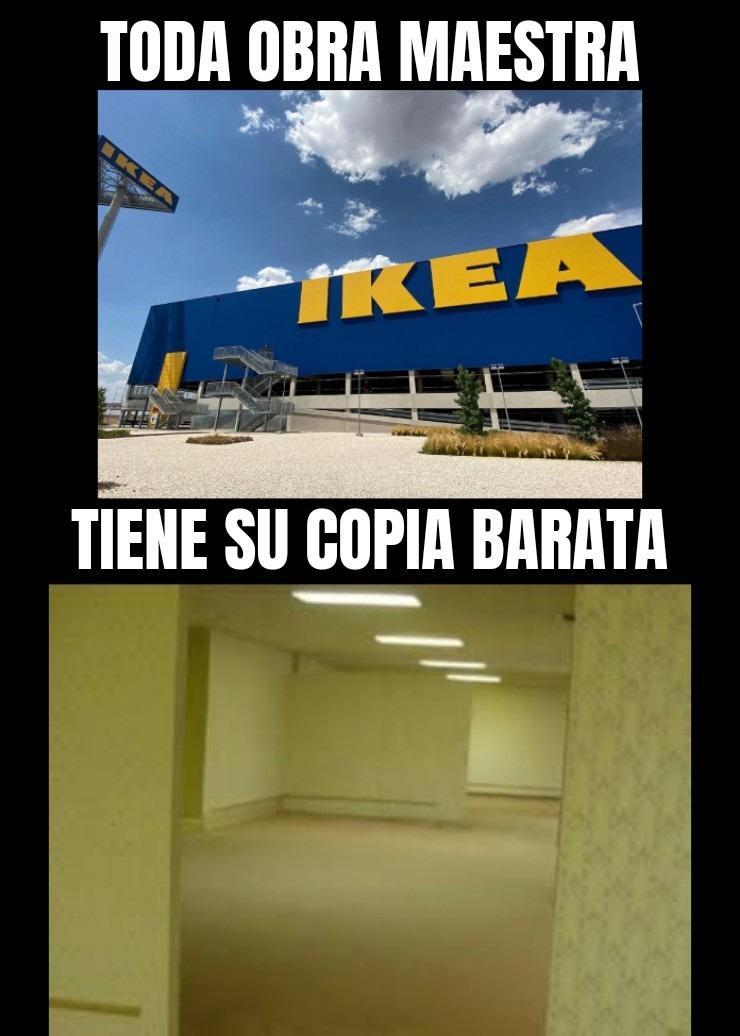 Ikea fue la inspiracion para los backrooms - meme