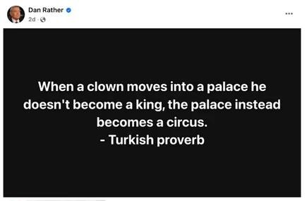 A clown in a palace is still just a clown with fancier flooring - meme