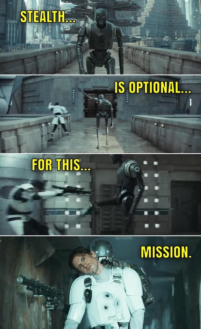 Stealth is optional. So is survival apparently - meme