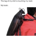 Or a hair is on my neck…..”ahhhhh hornet!!”