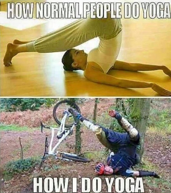 Yoga for daredevils - meme