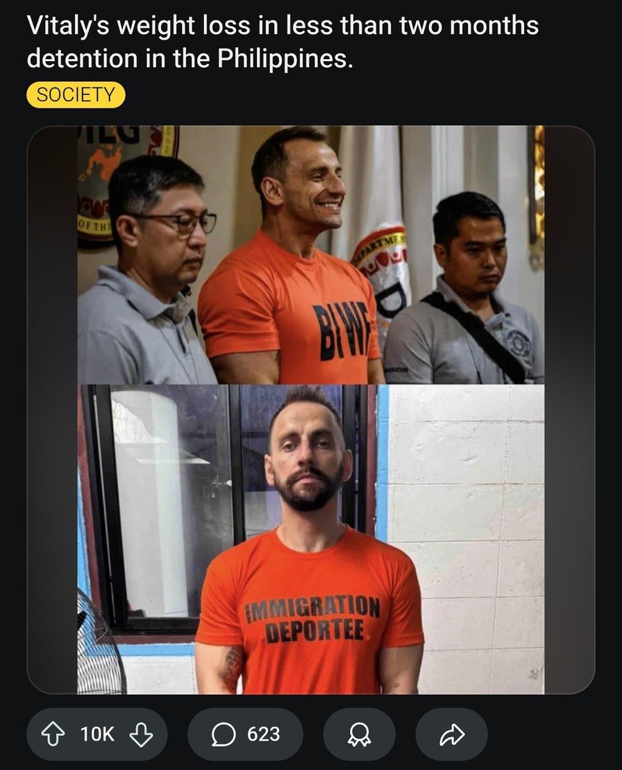 Vitaly lost weight fast in Philippine detention - meme