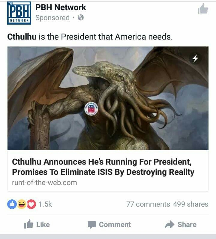 Cthulhu for president! - meme