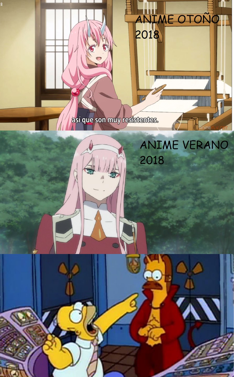 La predicción de la moda de los cuernos en el anime - meme