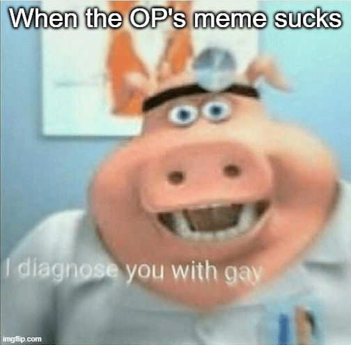 "OP is gay." - meme