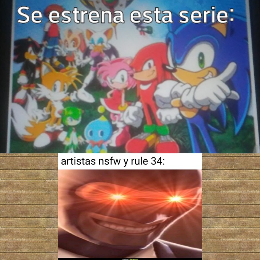 Maldita Rule 34 de Sonic X - meme