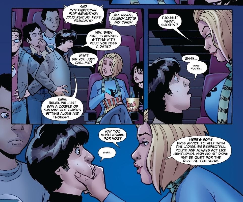The cast of the Big Bang Theory are officially part of the DC universe because of Powergirl #4 - meme