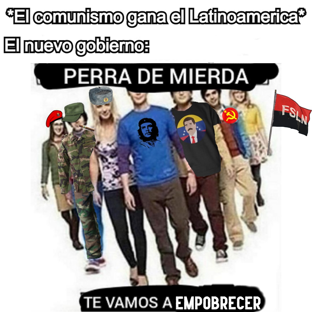 La bandera del meme es la de los sandinistas de nicaragua