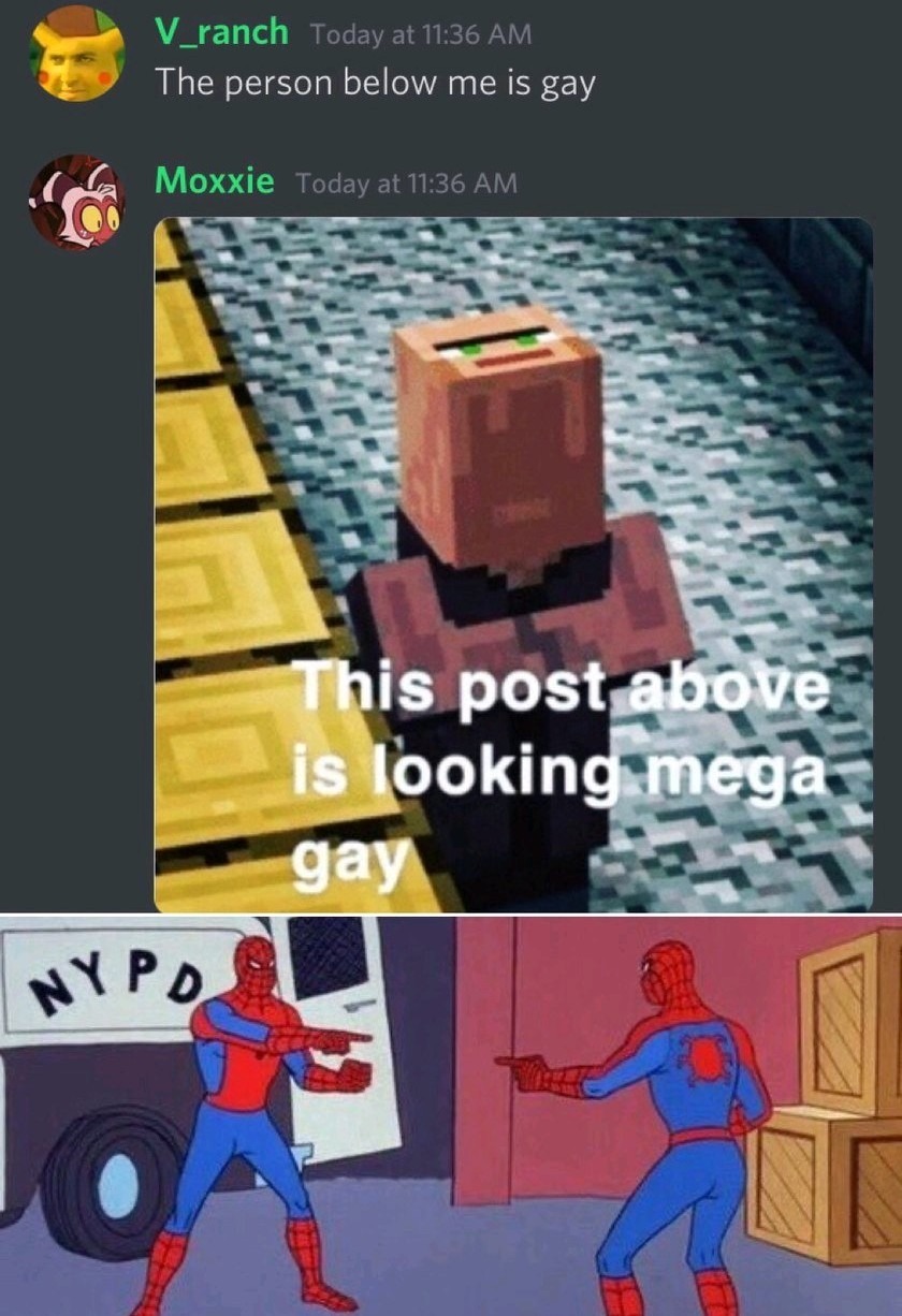 *points in gay* - meme