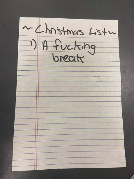 Christmas 2022 list - meme