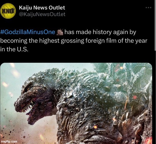 Godzilla Minus one meme news