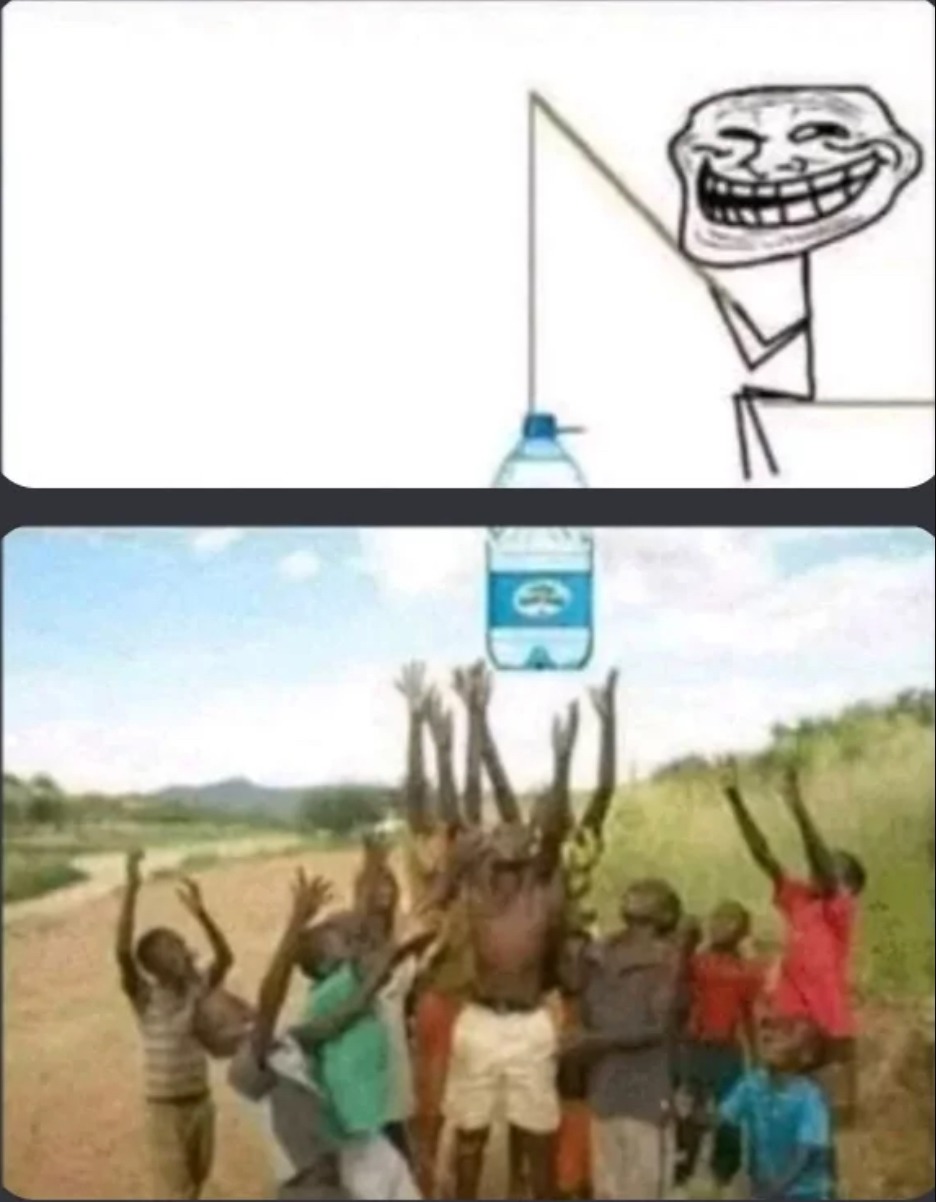 Agua para africanos - meme