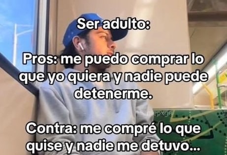 Ser adulto: - meme