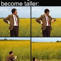 Me waiting to become taller