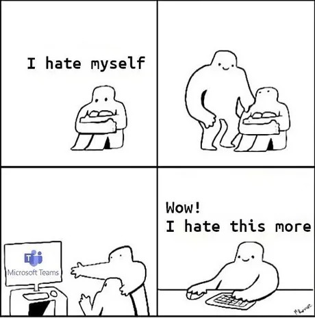 Microsoft Teams hate meme