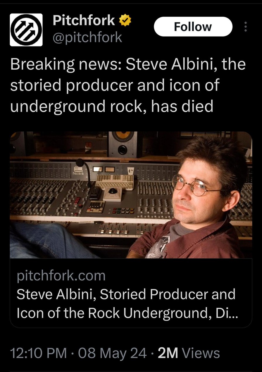 RIP Steve Albini meme