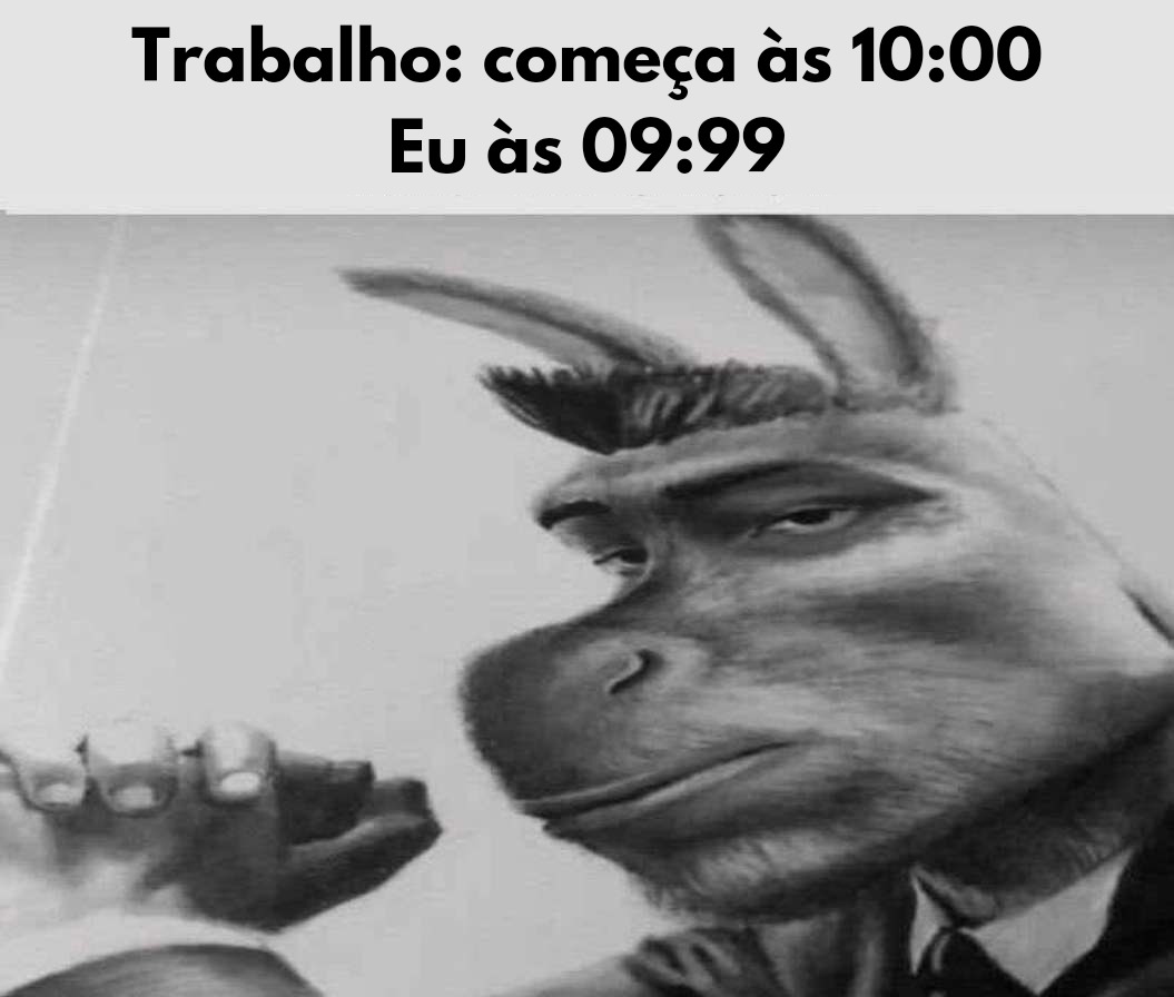 Cheguei na hora. - meme