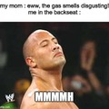 Gas smells great