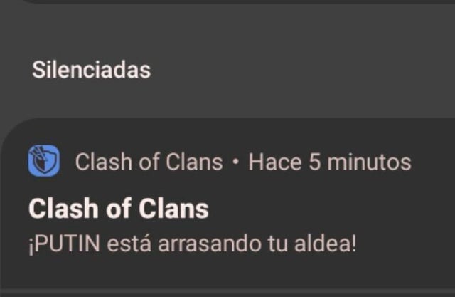 Notificación Clash of Clans - meme