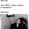 John Wick vs bad guy