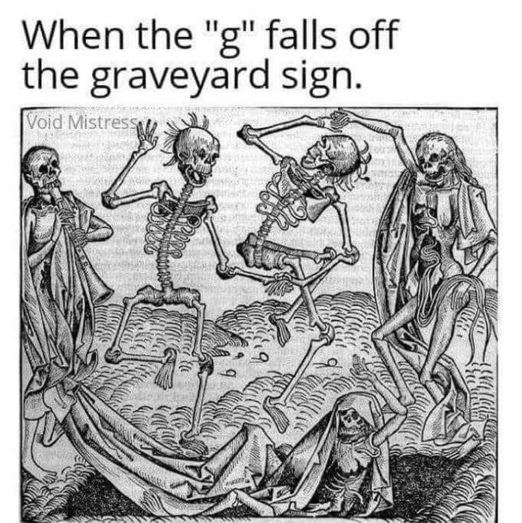 Rave party at the cemetery - meme