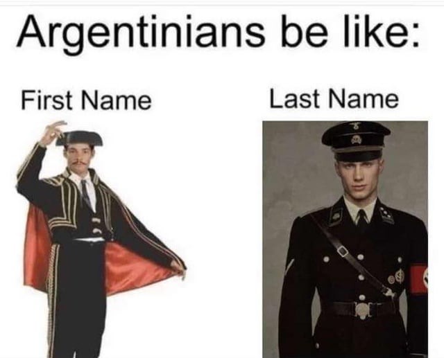Formación de nombres argentinos - meme