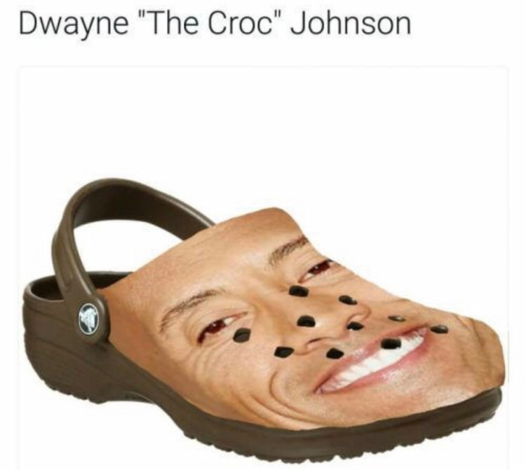 I’d wear the crocs - meme