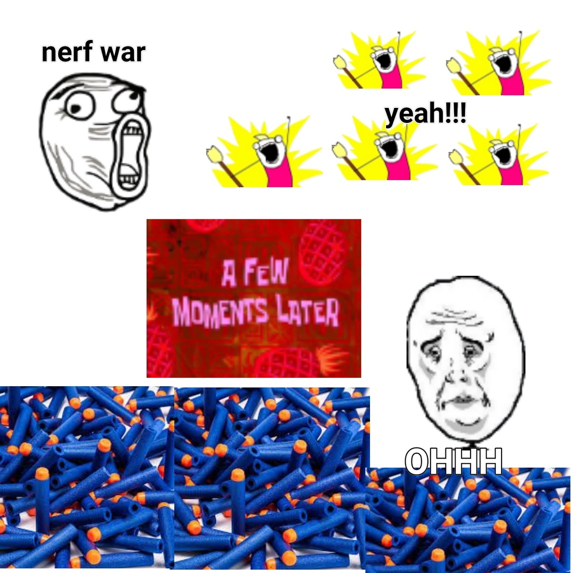 Nerf war aftermath - meme
