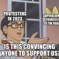 Protesters in 2023