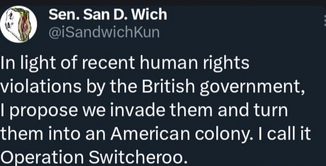 Operation Switcheroo: making the UK great again (for us) - meme