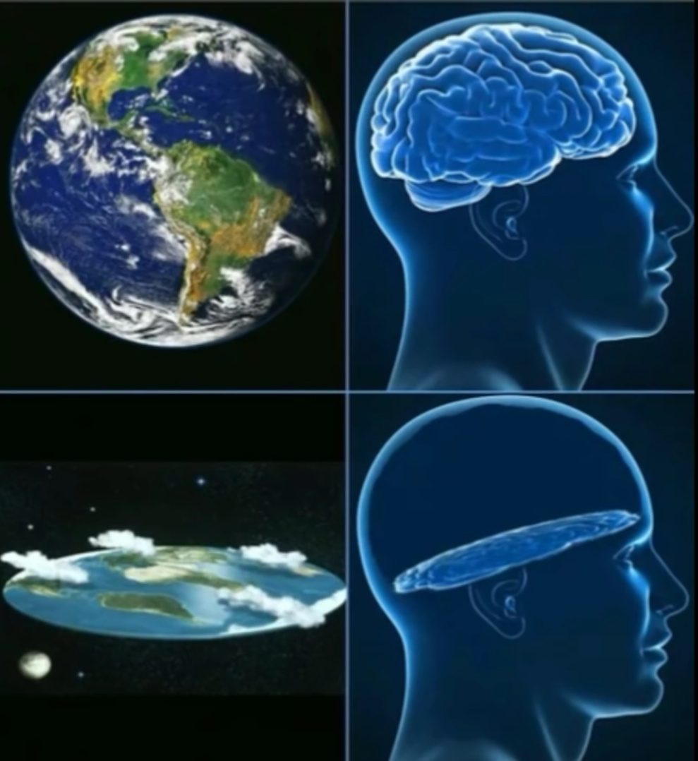 The earth is a triangle - meme