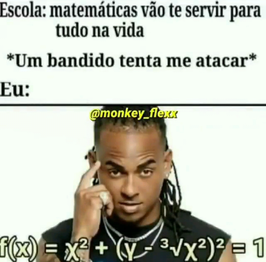 Português na matemática - meme