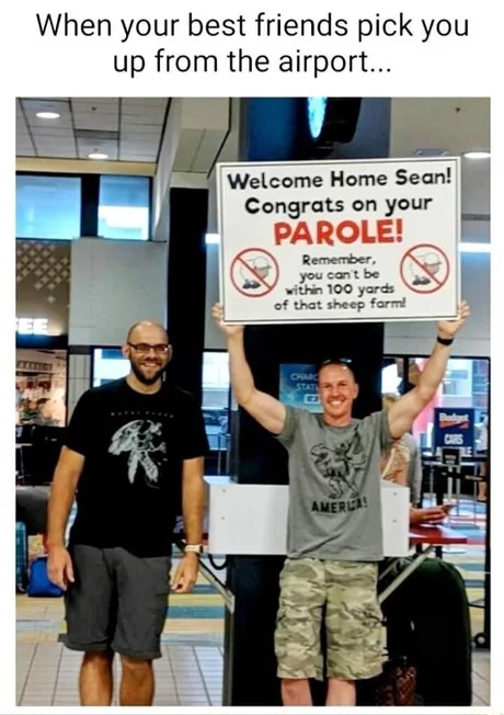 Airport prank for friends - meme