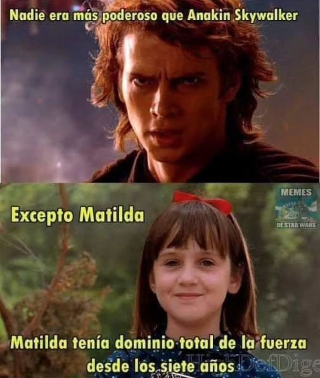 Matilda es muy poderosa en la fuerza - meme