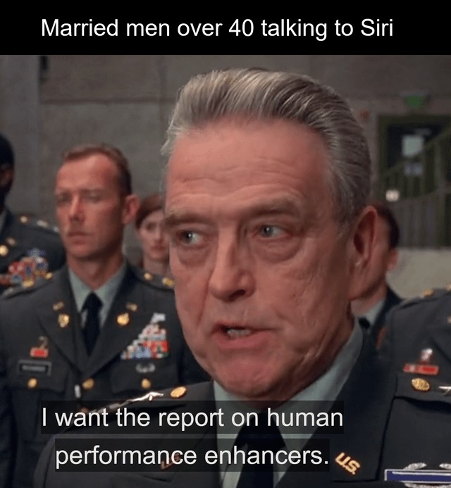 Married man over 40 talking to Siri - meme
